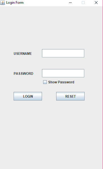 Login Form In Java Swing With Source Code Tutorial Login Page