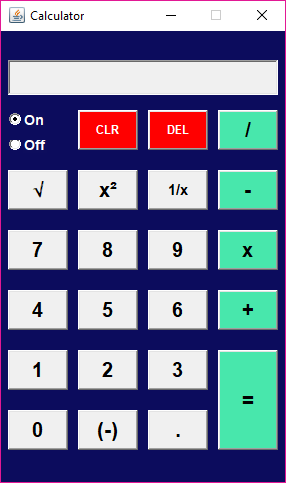 Simple Calculator program in Java using AWT